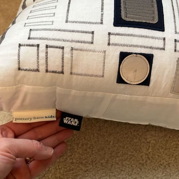 Pottery Barn Kids R2D2 shaped decorative pillow. - Picture 4 of 5